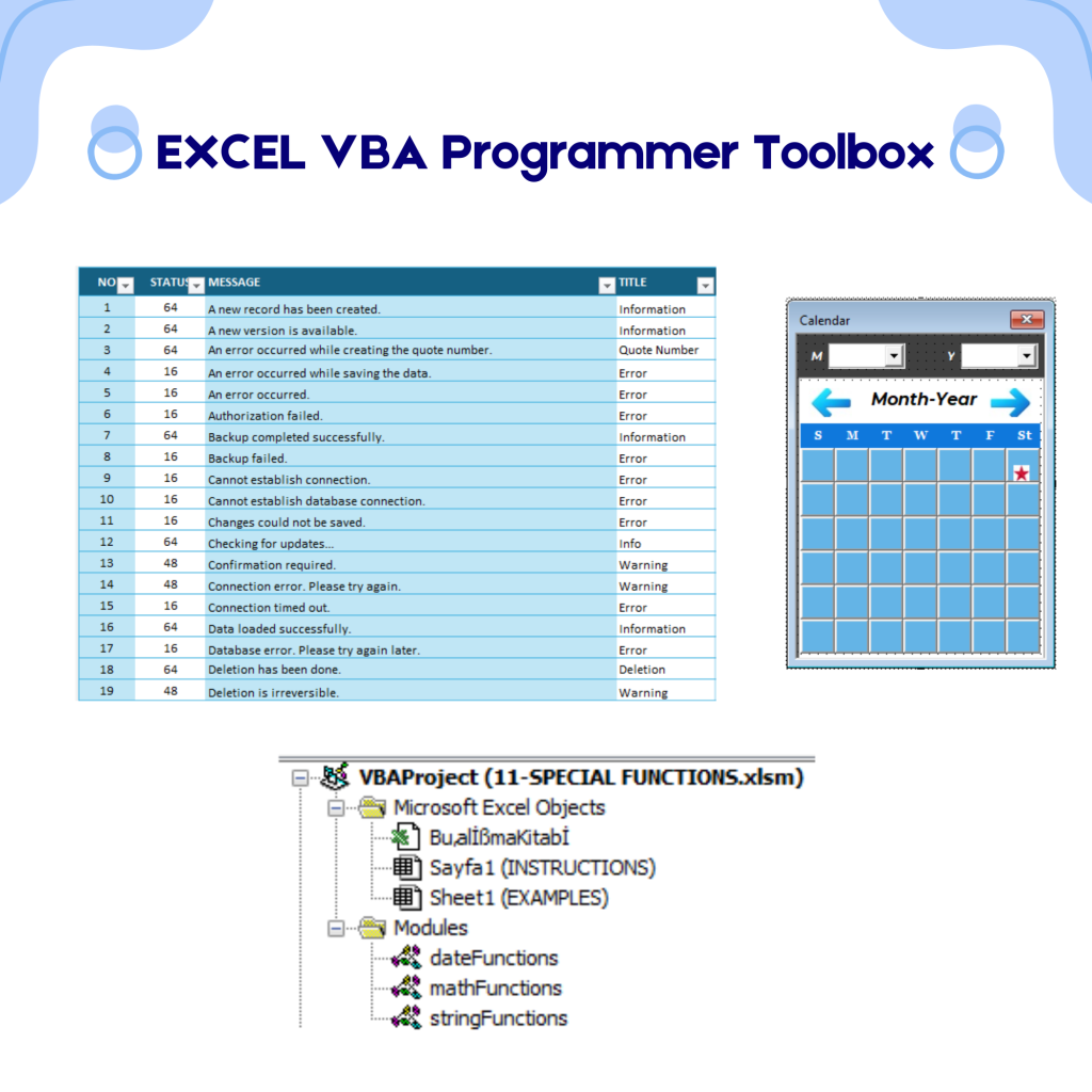Excel VBA Programmer Toolbox